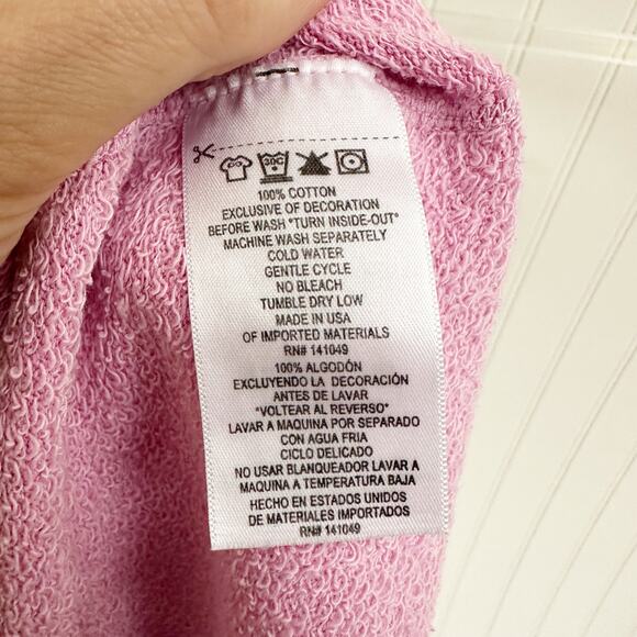 FreeCity Lucky Rabbits Pink Pullover Sweatshirt Graphic Crewneck NWT Medium - Picture 3 of 7